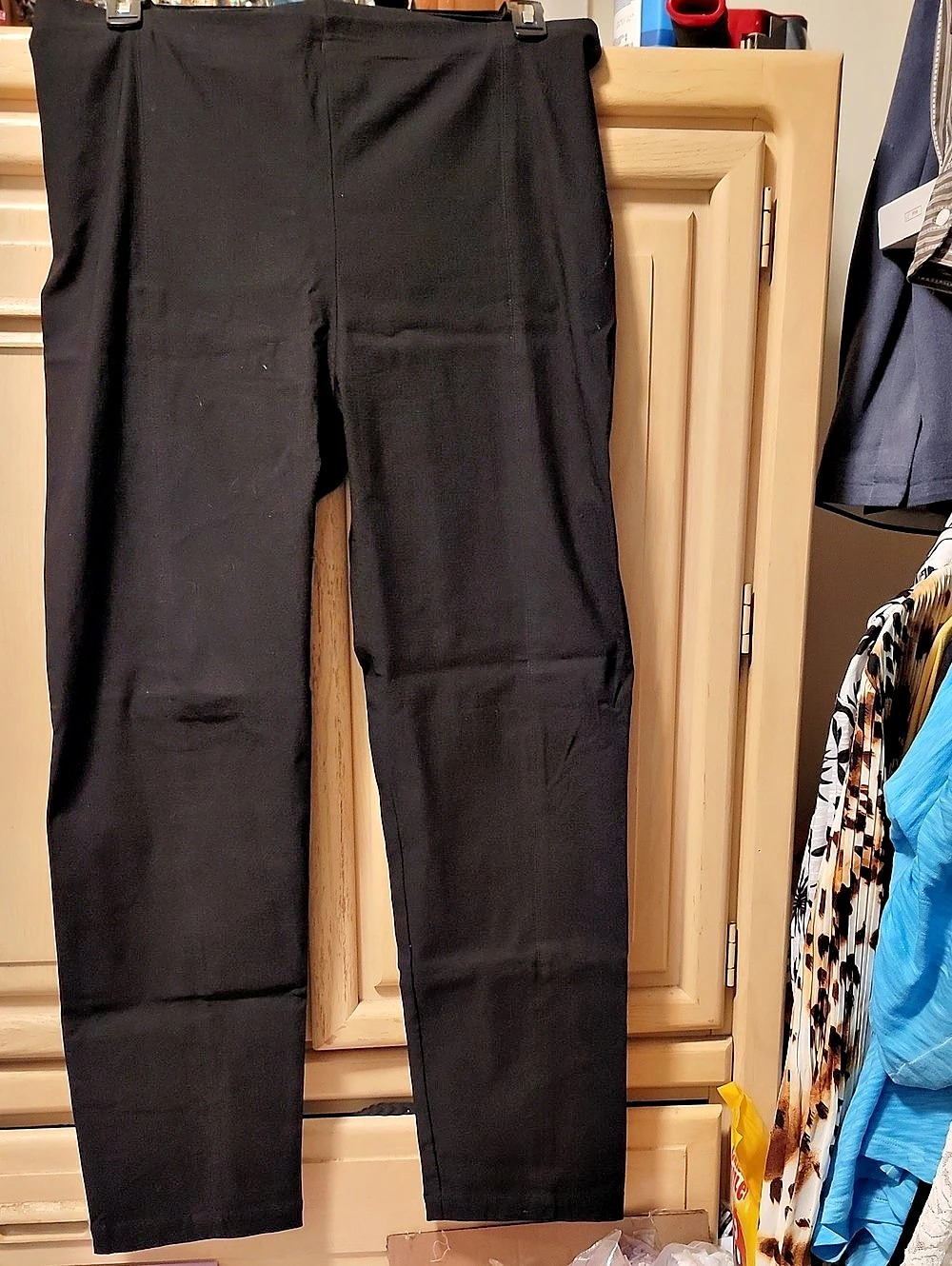 Franne Golde Classic Fit Magic Pant Straight Leg Pants Black Size 18